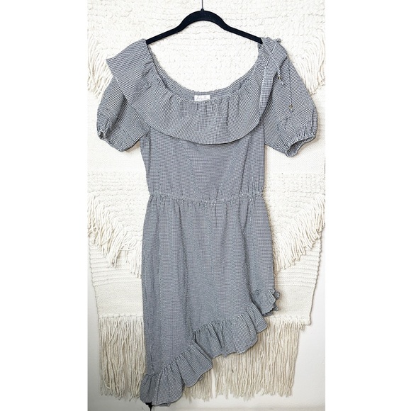 Haley Black and White Gingham Dress main image 1